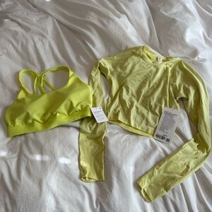Lululemon Energy Bra and Swiftly Cropped Long Sleeve